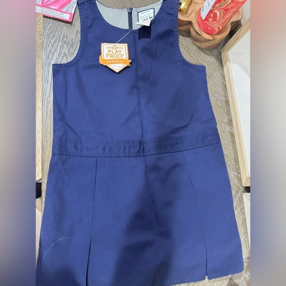 NWT GYMBOREE Girls Navy Blue Jumper Dress School Uniform Age 6 Years Play Proof